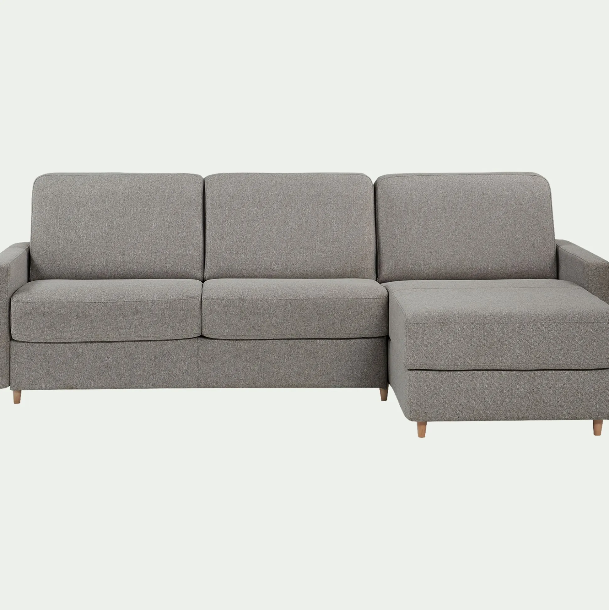 Canapé d'angle réversible convertible en tissu matelas densité 35kg/m3 - gris