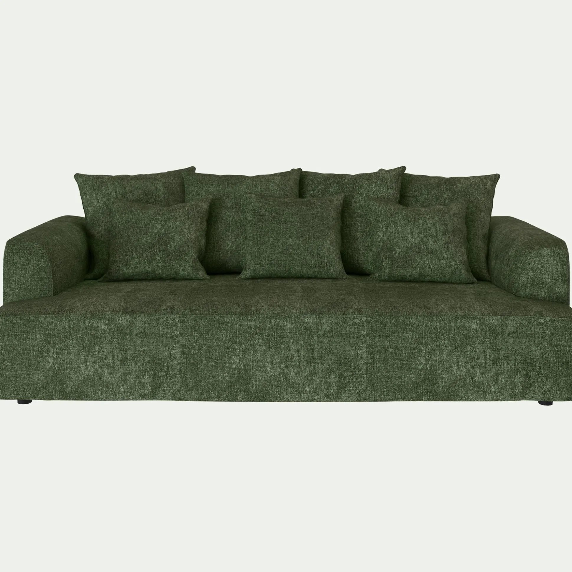 Canapé fixe 4 places en tissu - vert cèdre