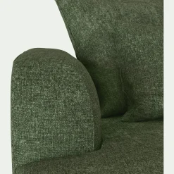 Canapé grand angle gauche fixe en tissu Genesis - vert cèdre