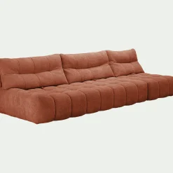 Canapé modulable avec chauffeuse - brun rustrel
