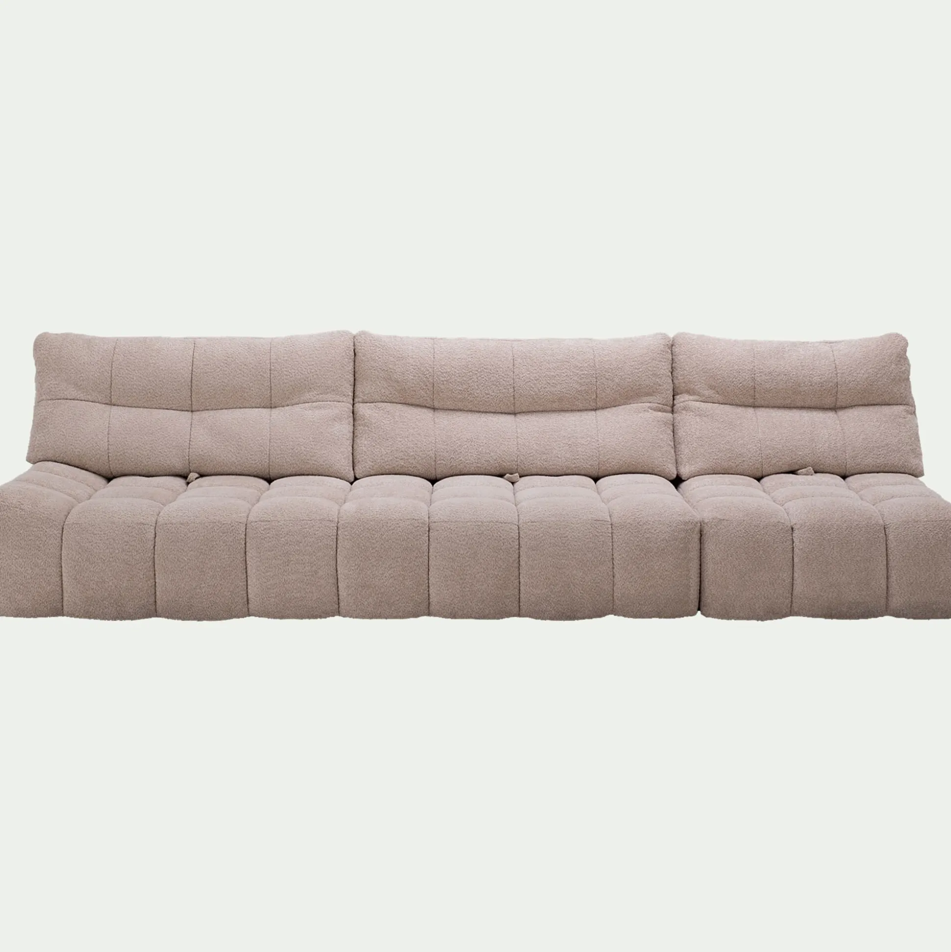 Canapé modulable avec chauffeuse - beige