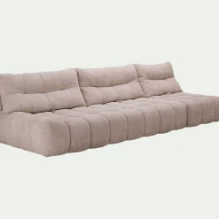 Canapé modulable avec chauffeuse - beige