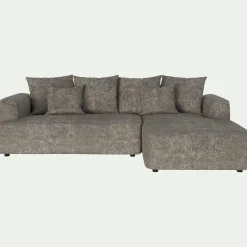 Canapé petit angle droit fixe en tissu Genesis - beige alpilles