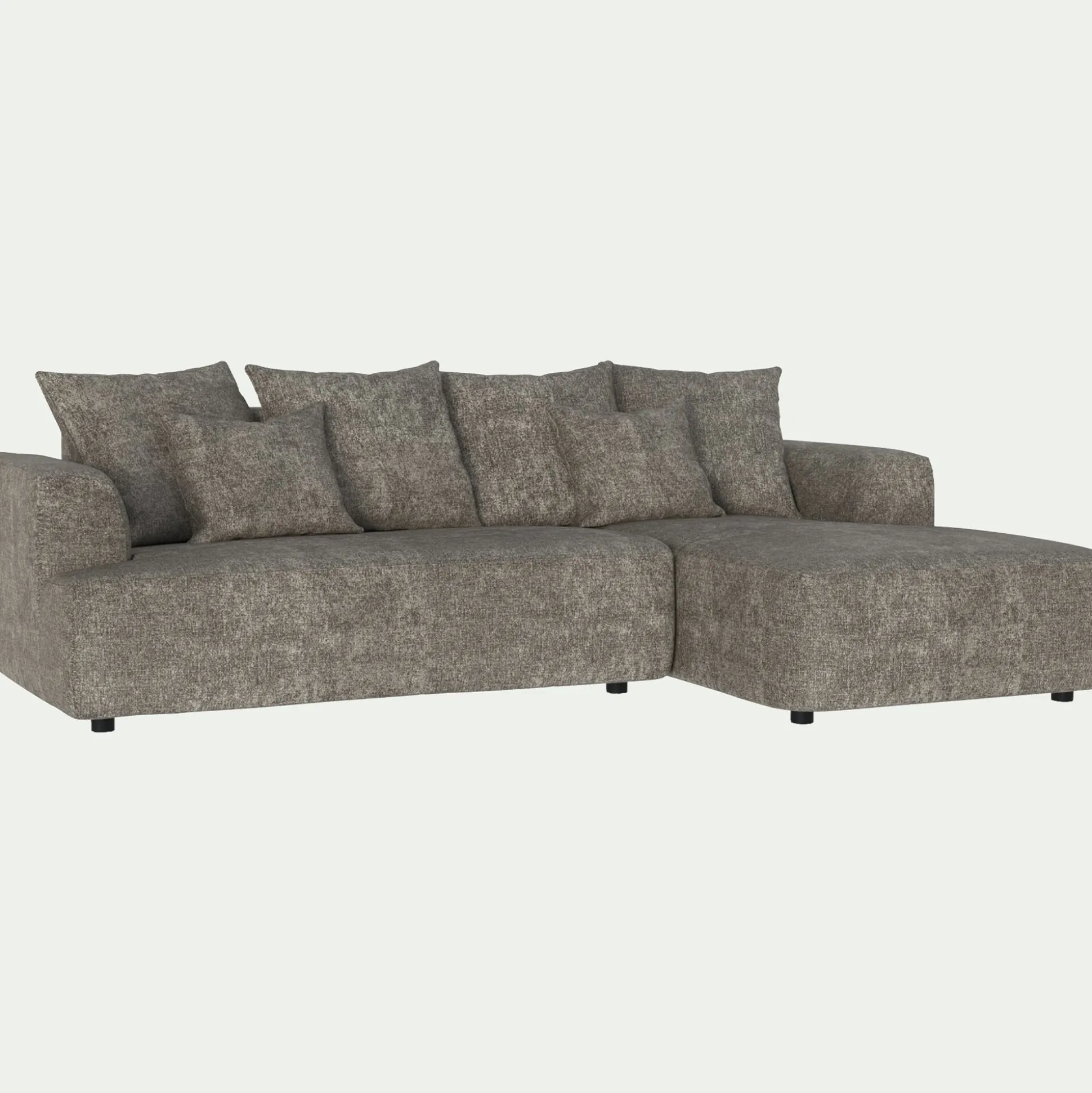 Canapé petit angle droit fixe en tissu Genesis - beige alpilles