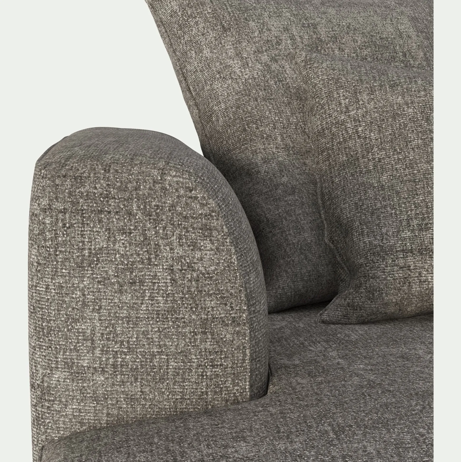Canapé petit angle gauche fixe en tissu Genesis - beige alpilles