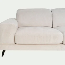 Canapé 3 places avance recule en tissu doux - beige