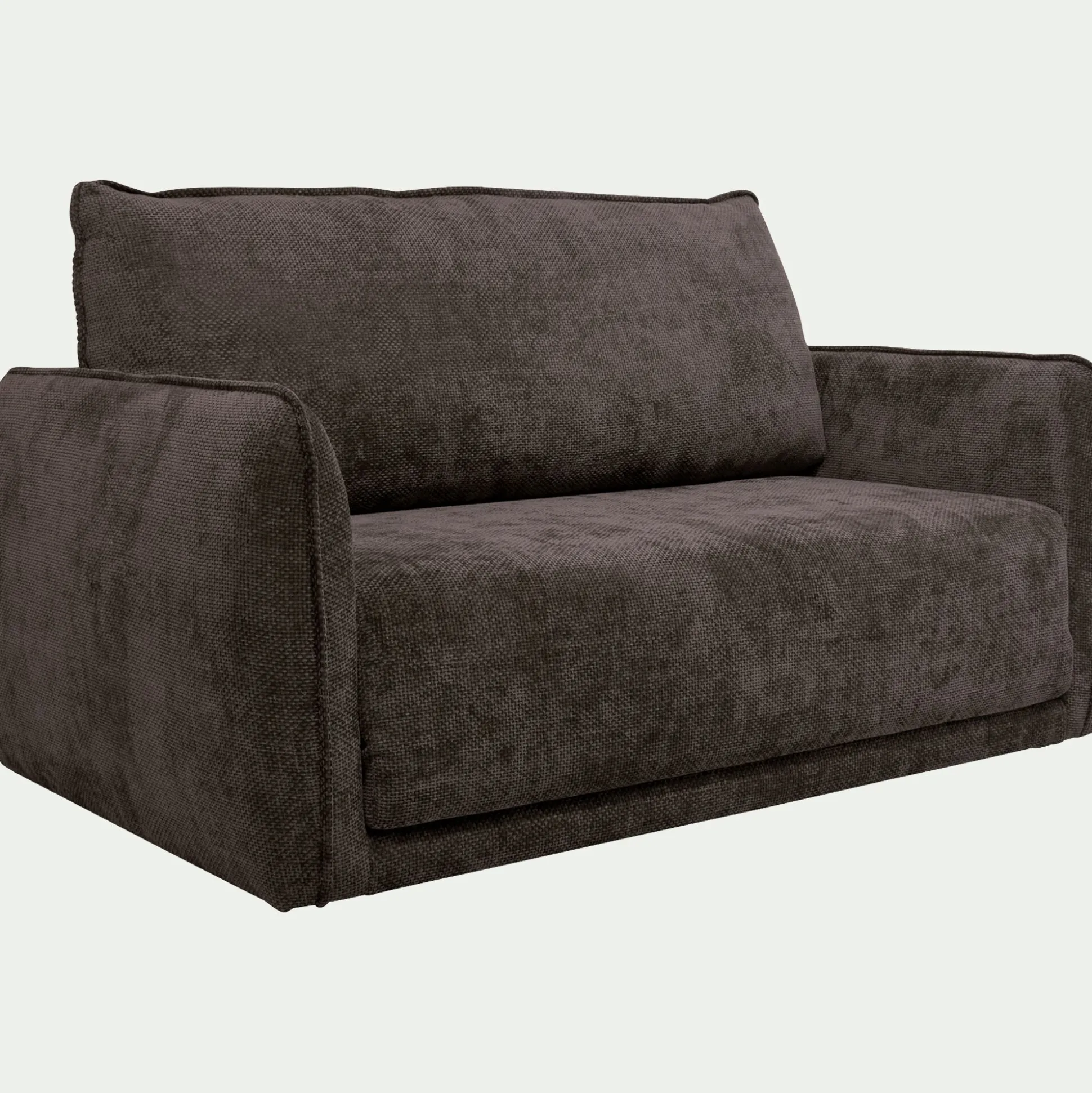 Canapé 2 places convertible en tissu Eden - marron