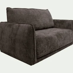 Canapé 2 places convertible en tissu Eden - marron
