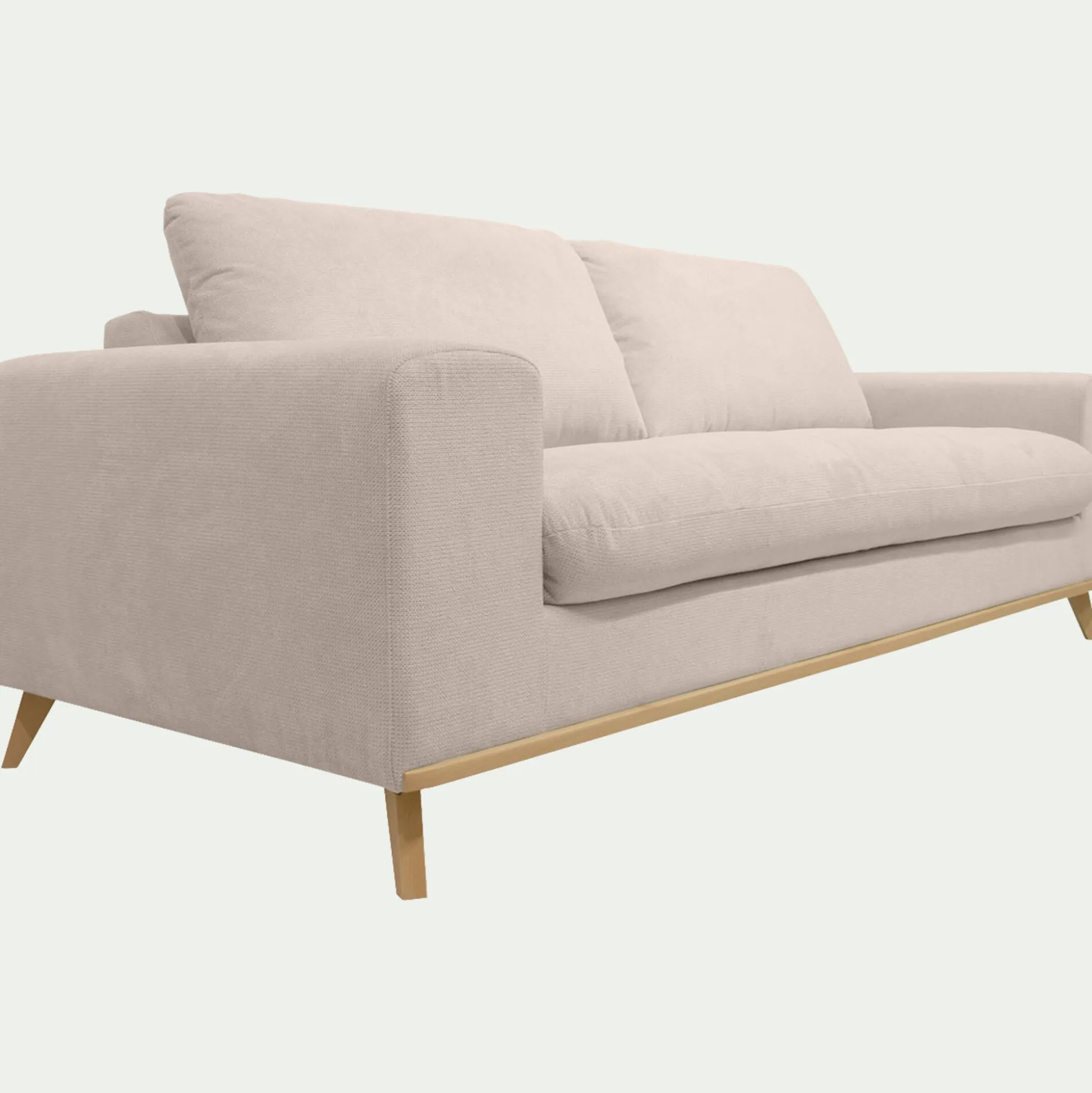 Canapé 3 places convertible en tissu Crown - beige roucas