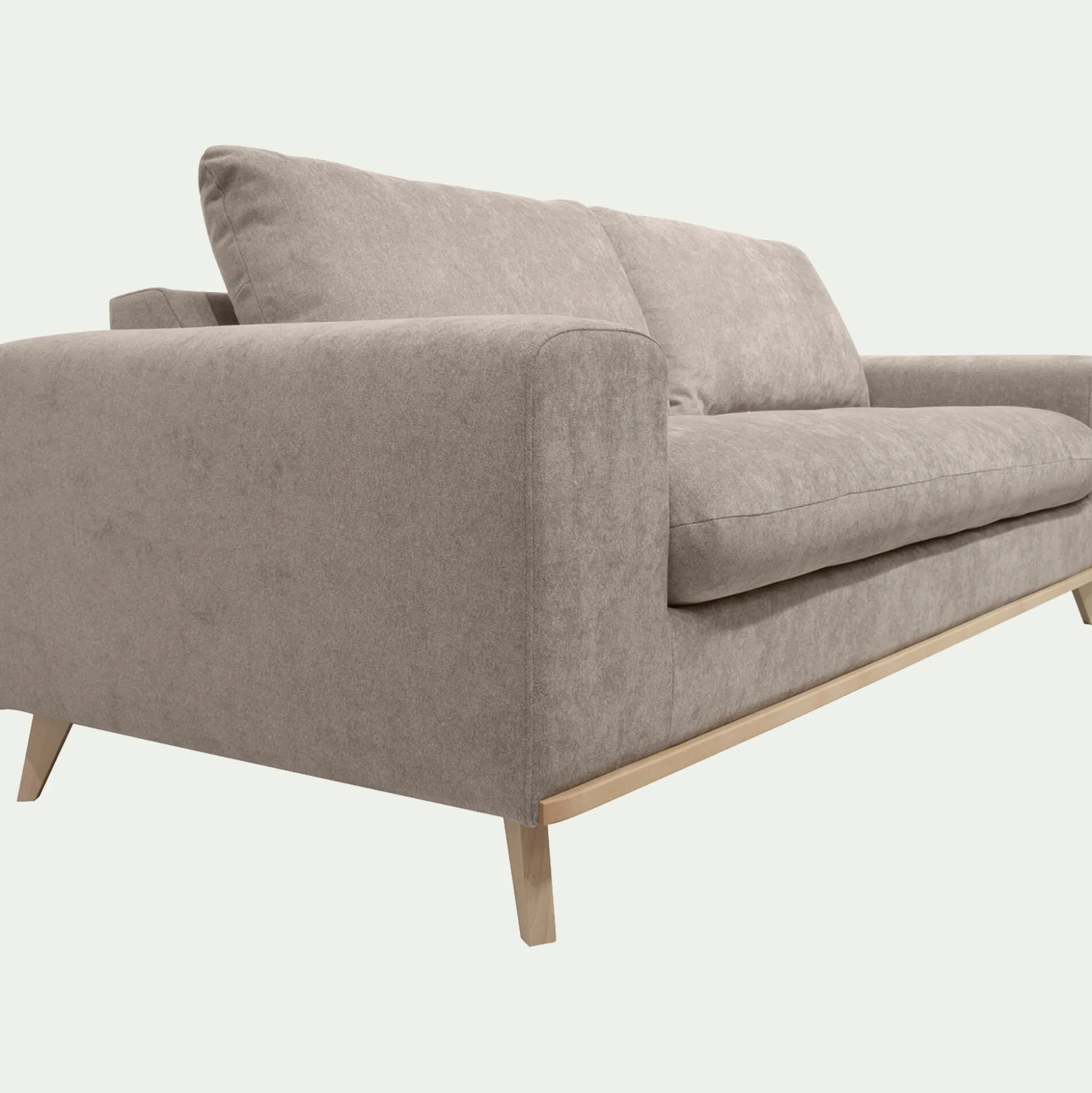 Canapé 3 places convertible en tissu storm - taupe