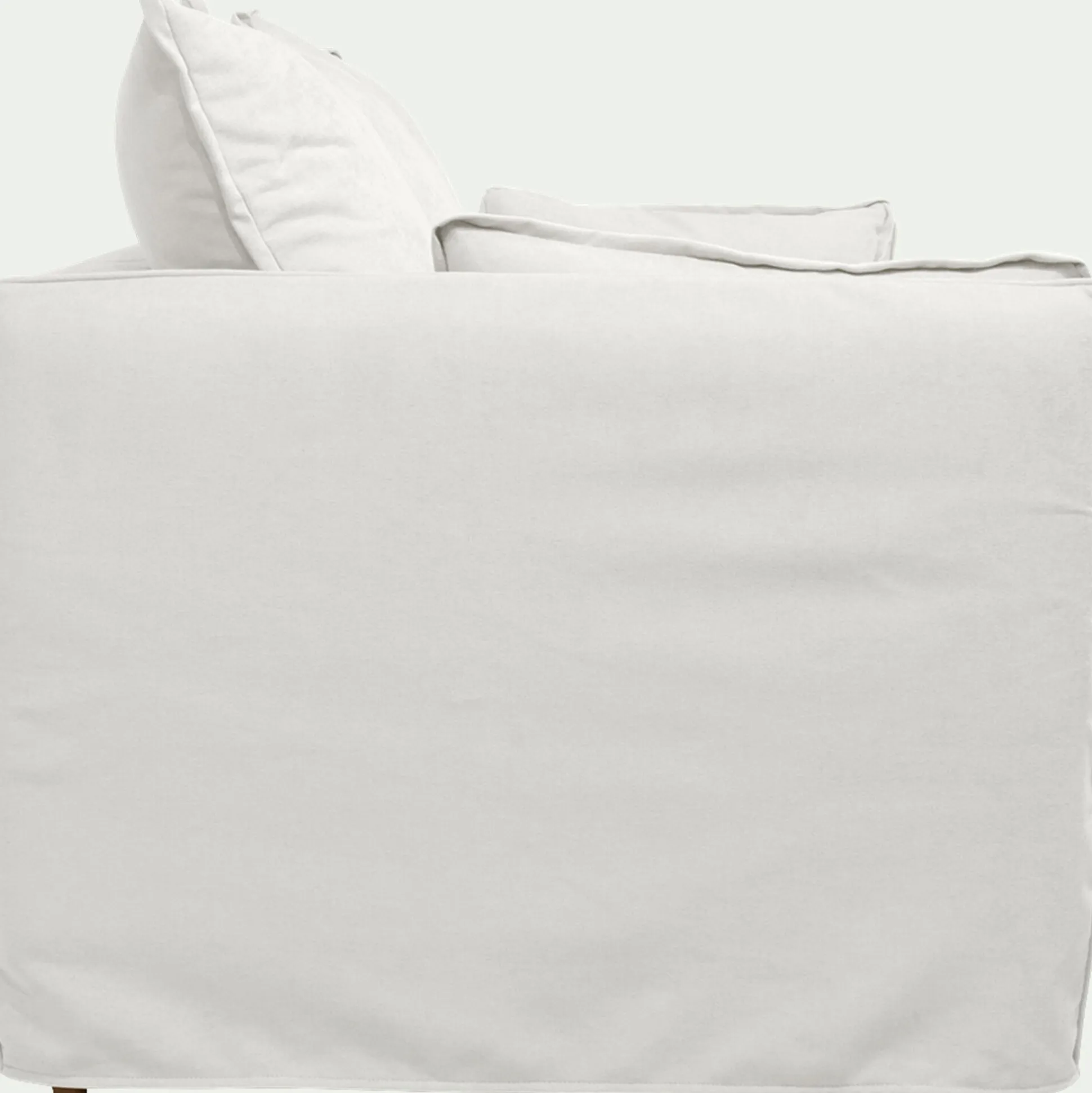 Canapé 3 places convertible en tissu wind - blanc écru