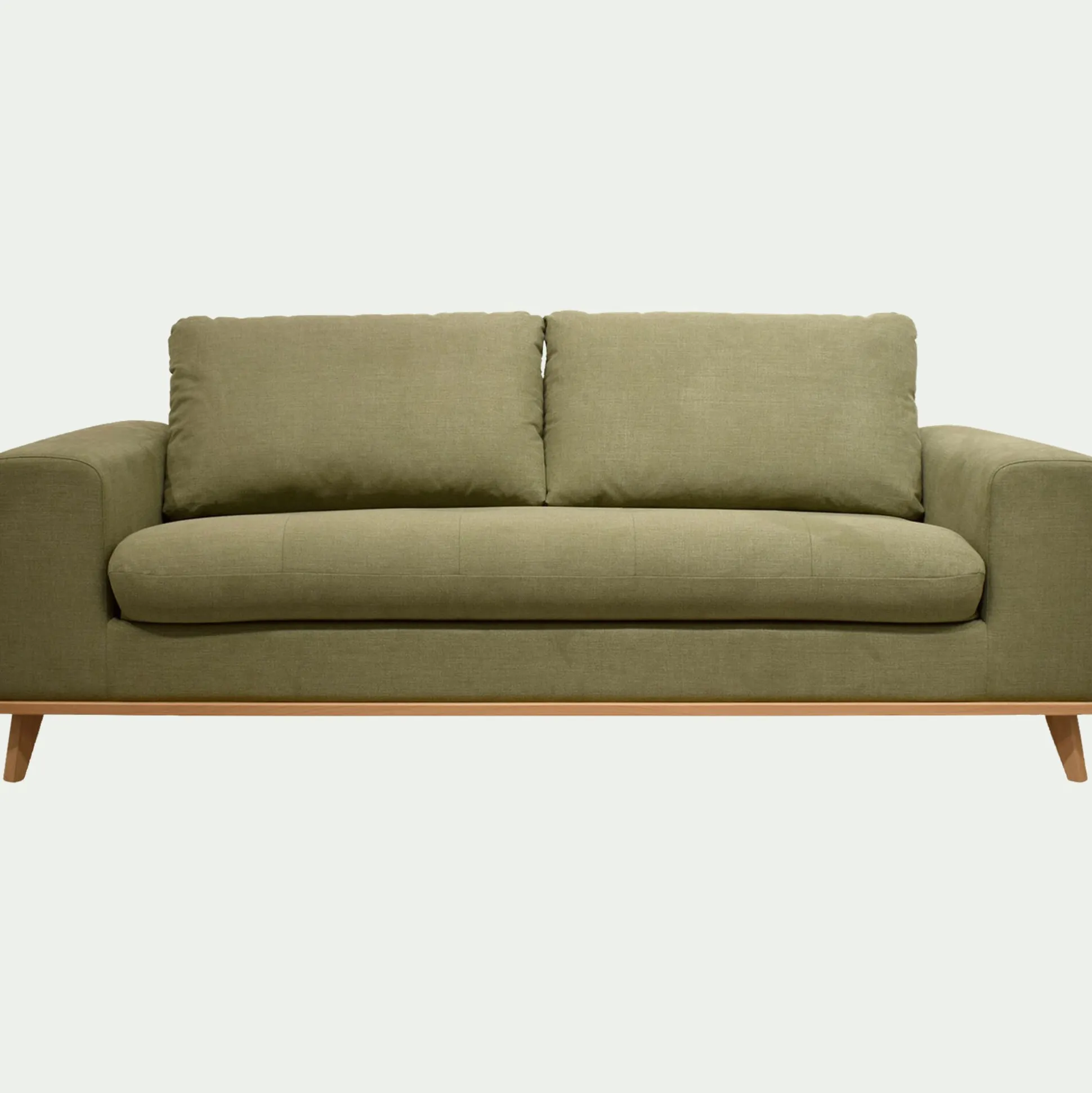 Canapé 3 places convertible en tissu Cosmo - vert kaki