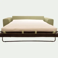 Canapé 3 places convertible en tissu Cosmo - vert kaki