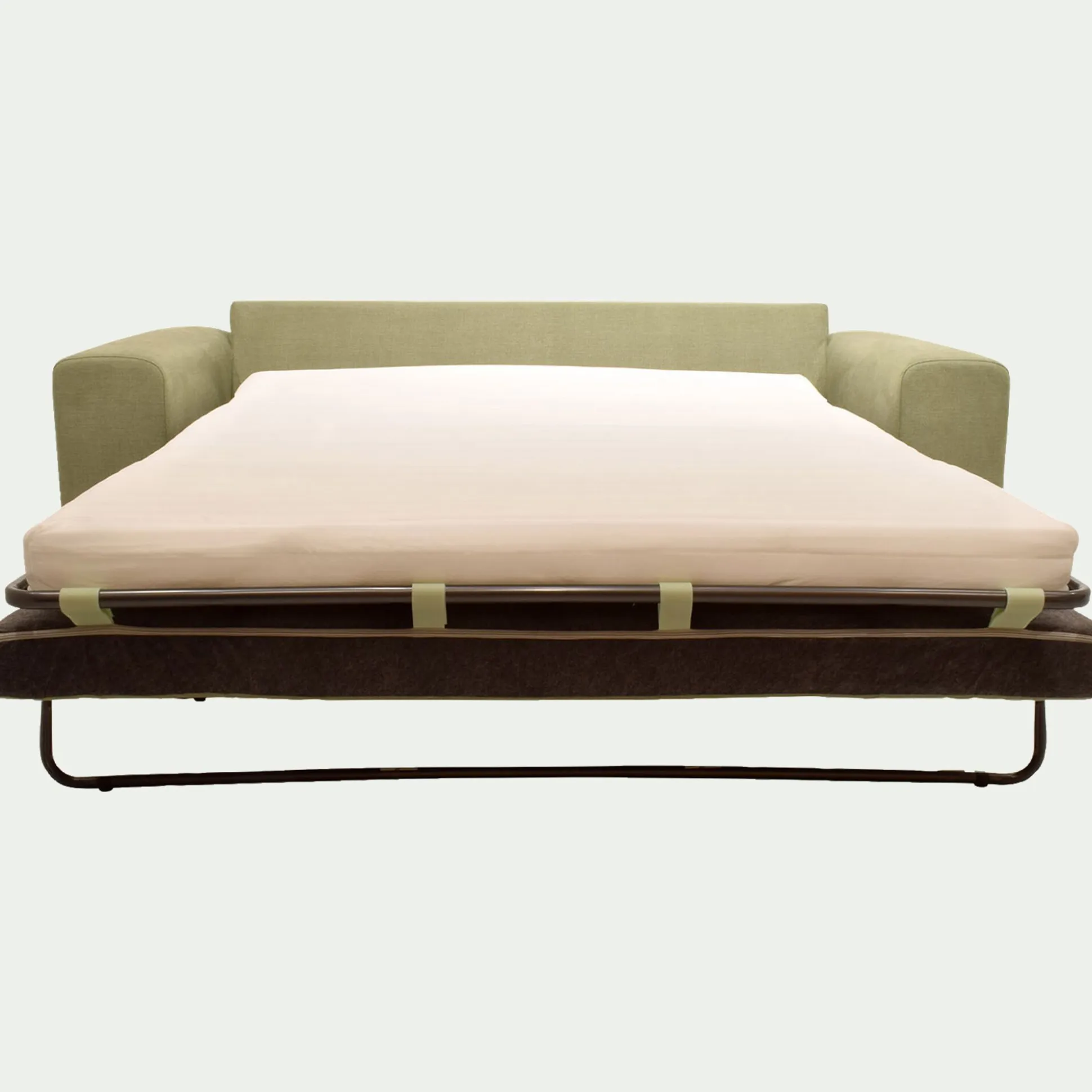 Canapé 3 places convertible en tissu Cosmo - vert kaki