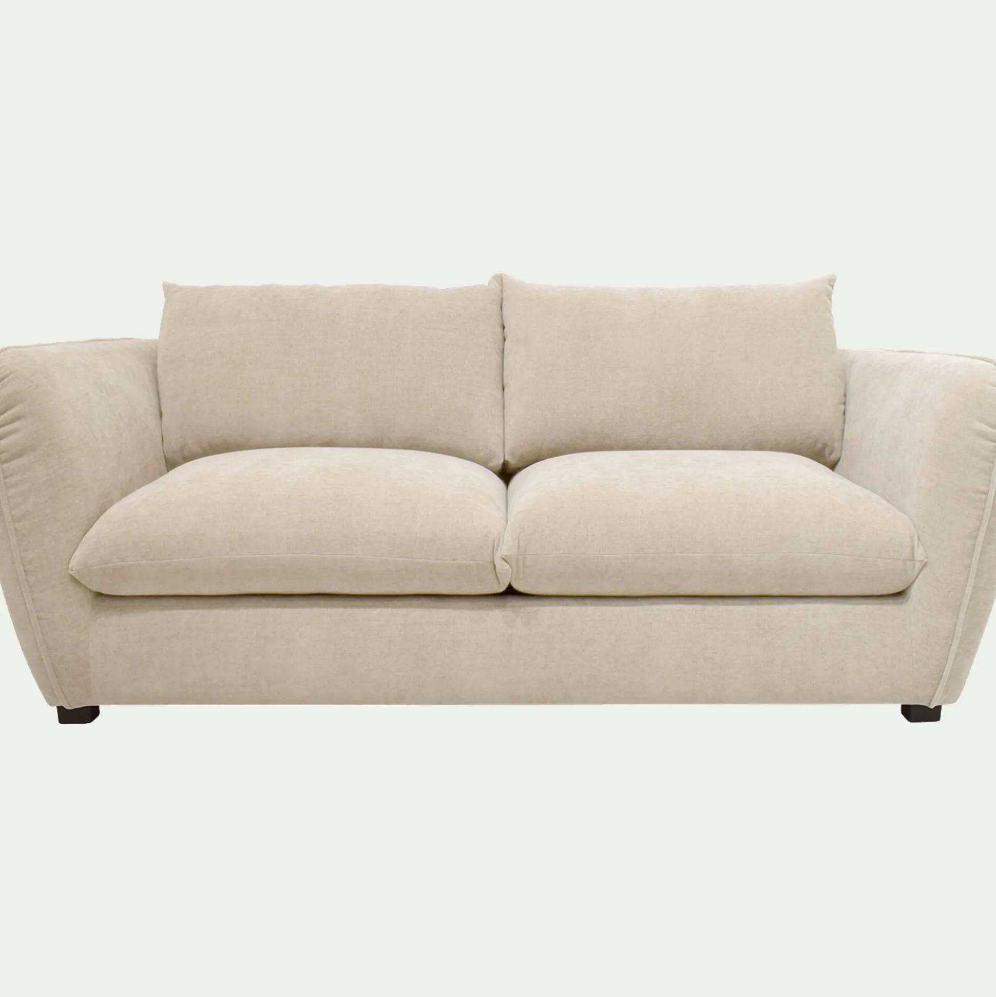 Canapé 3 places convertible en tissu Nature - blanc écru