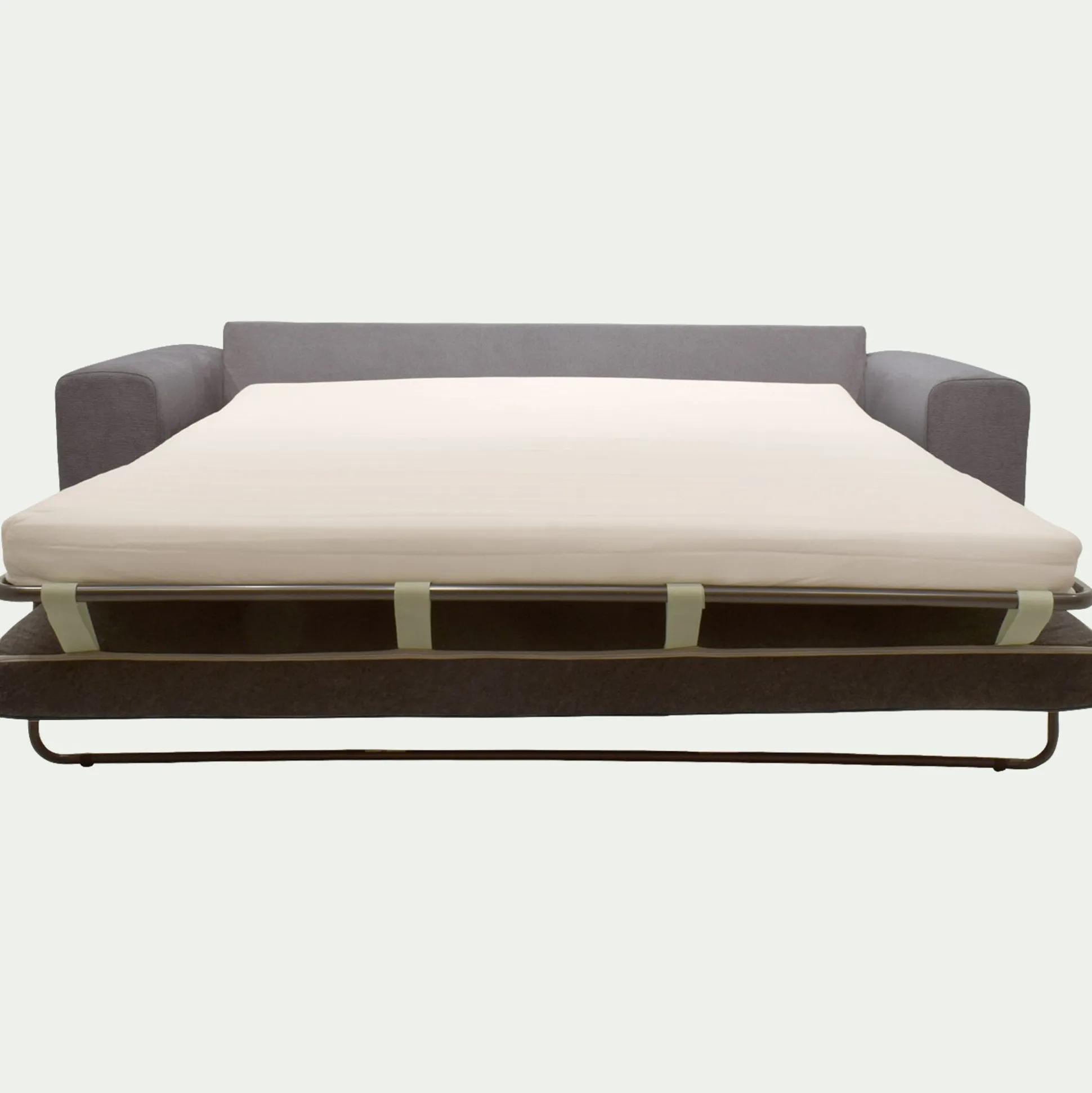 Canapé 4 places convertible en tissu Crown - gris restanque