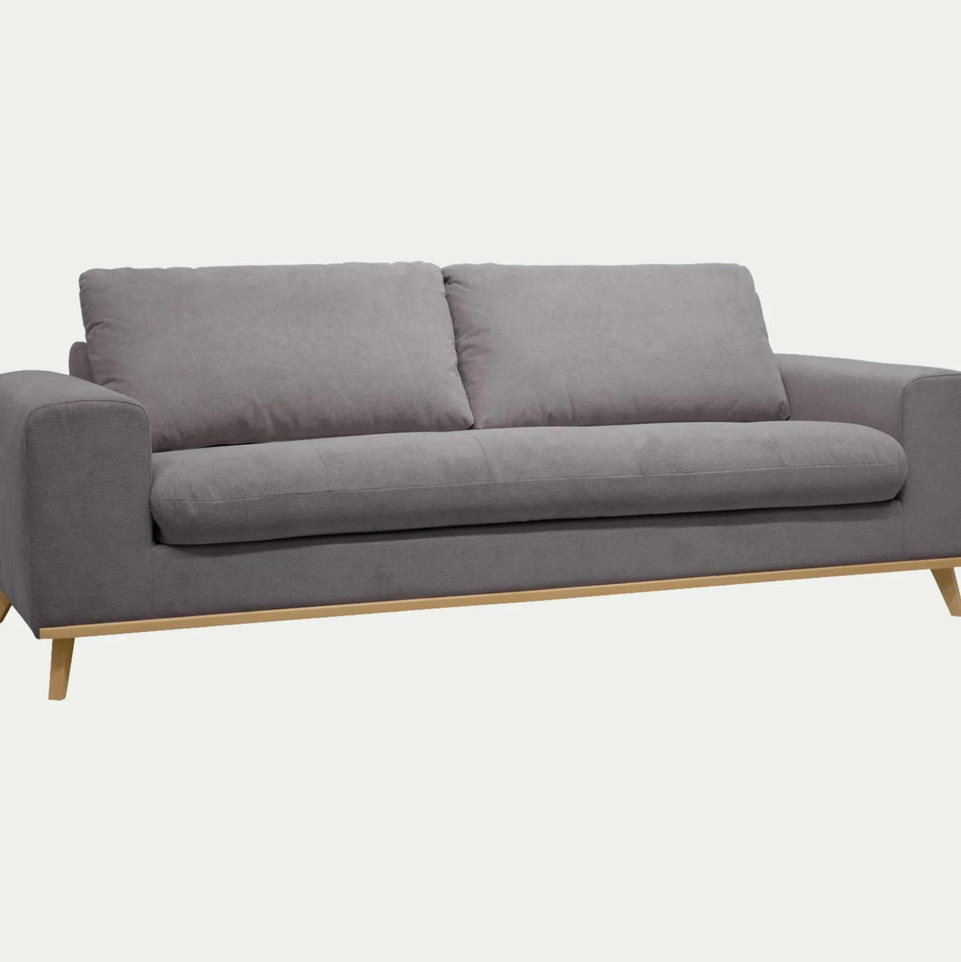 Canapé 4 places convertible en tissu Crown - gris restanque
