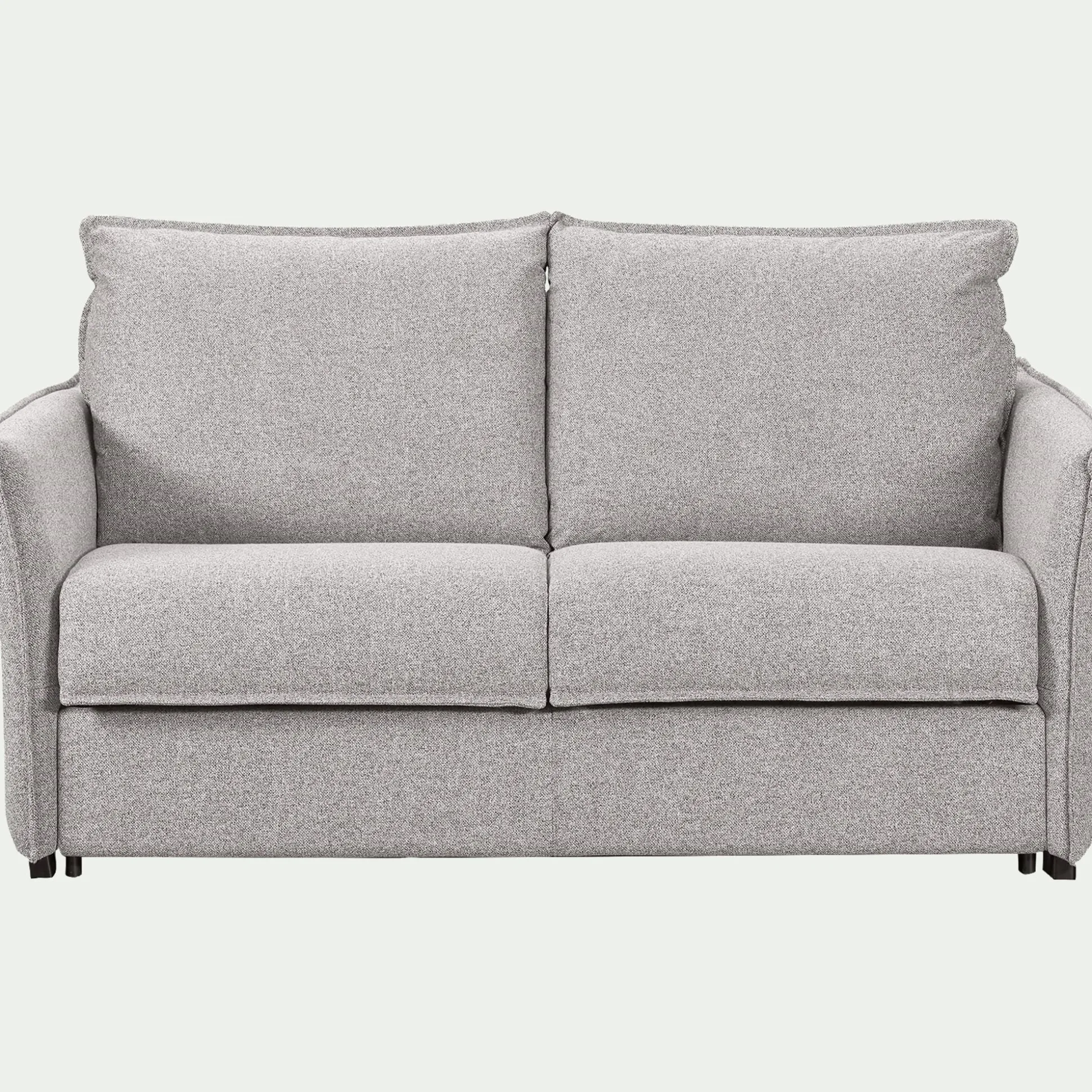 Canapé 4 places convertible en tissu Stella avec matelas densité 25kg/m3 - gris borie