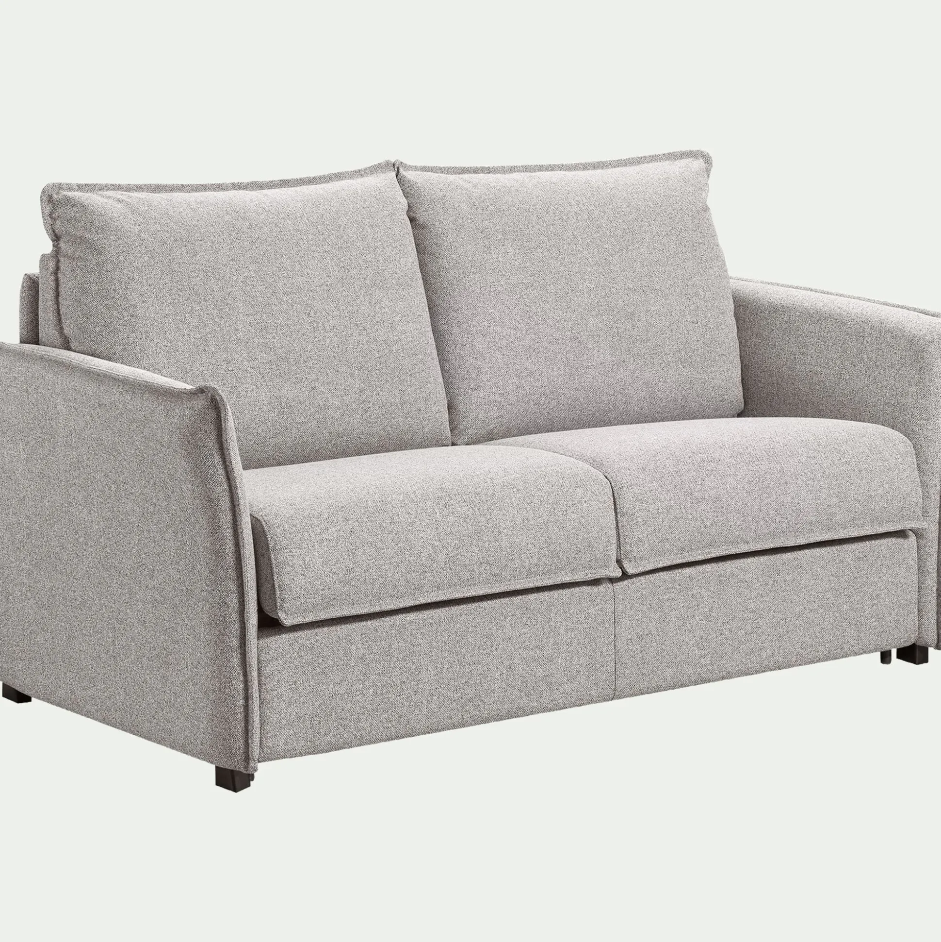 Canapé 4 places convertible en tissu Stella avec matelas densité 25kg/m3 - gris borie