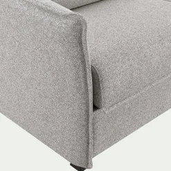 Canapé 4 places convertible en tissu Stella avec matelas densité 25kg/m3 - gris borie