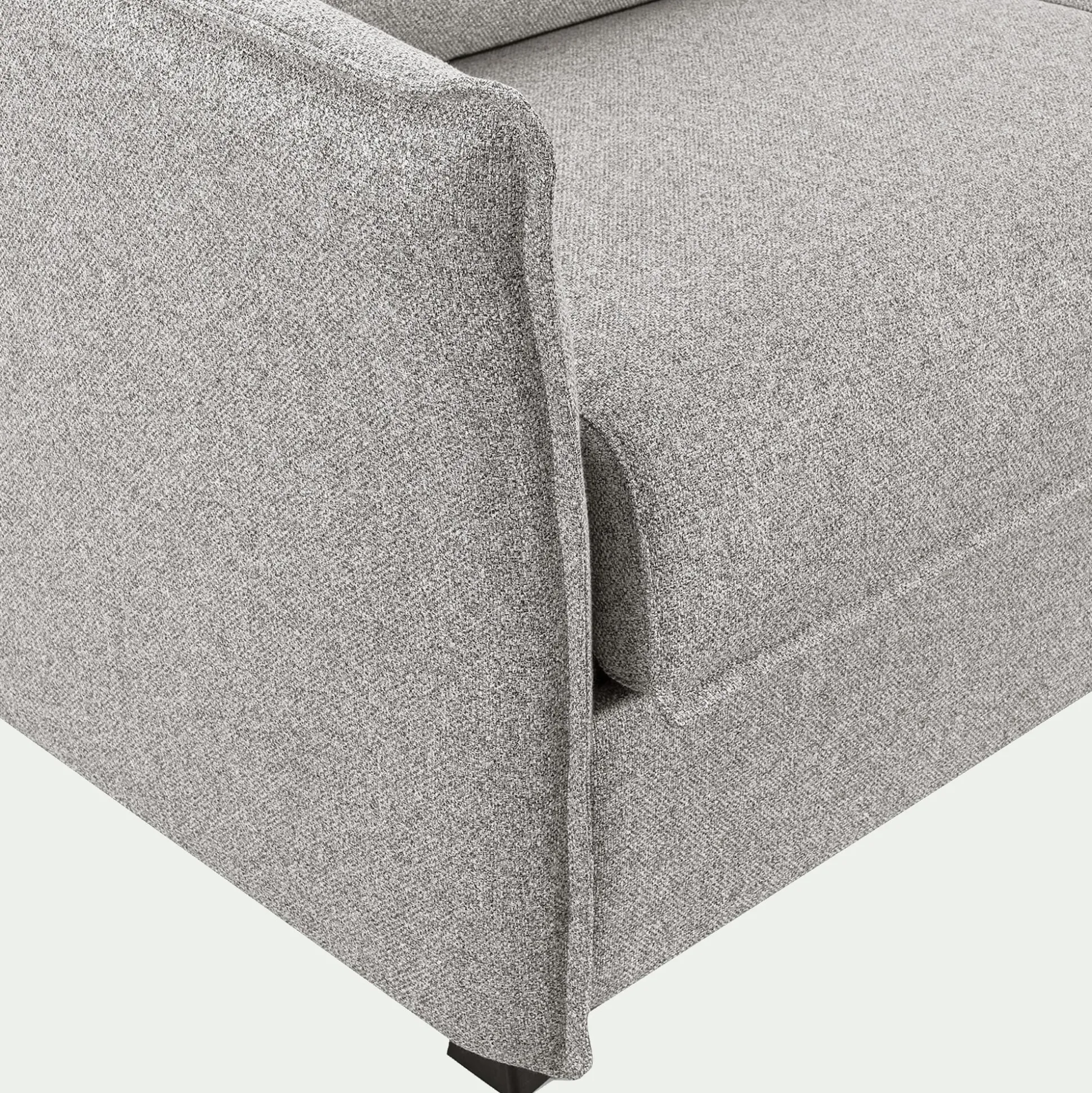 Canapé 4 places convertible en tissu Stella avec matelas densité 25kg/m3 - gris borie