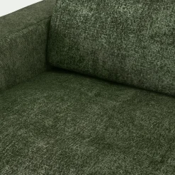 Canapé 3 places convertible en tissu genesis avec accoudoirs 15cm - vert cèdre