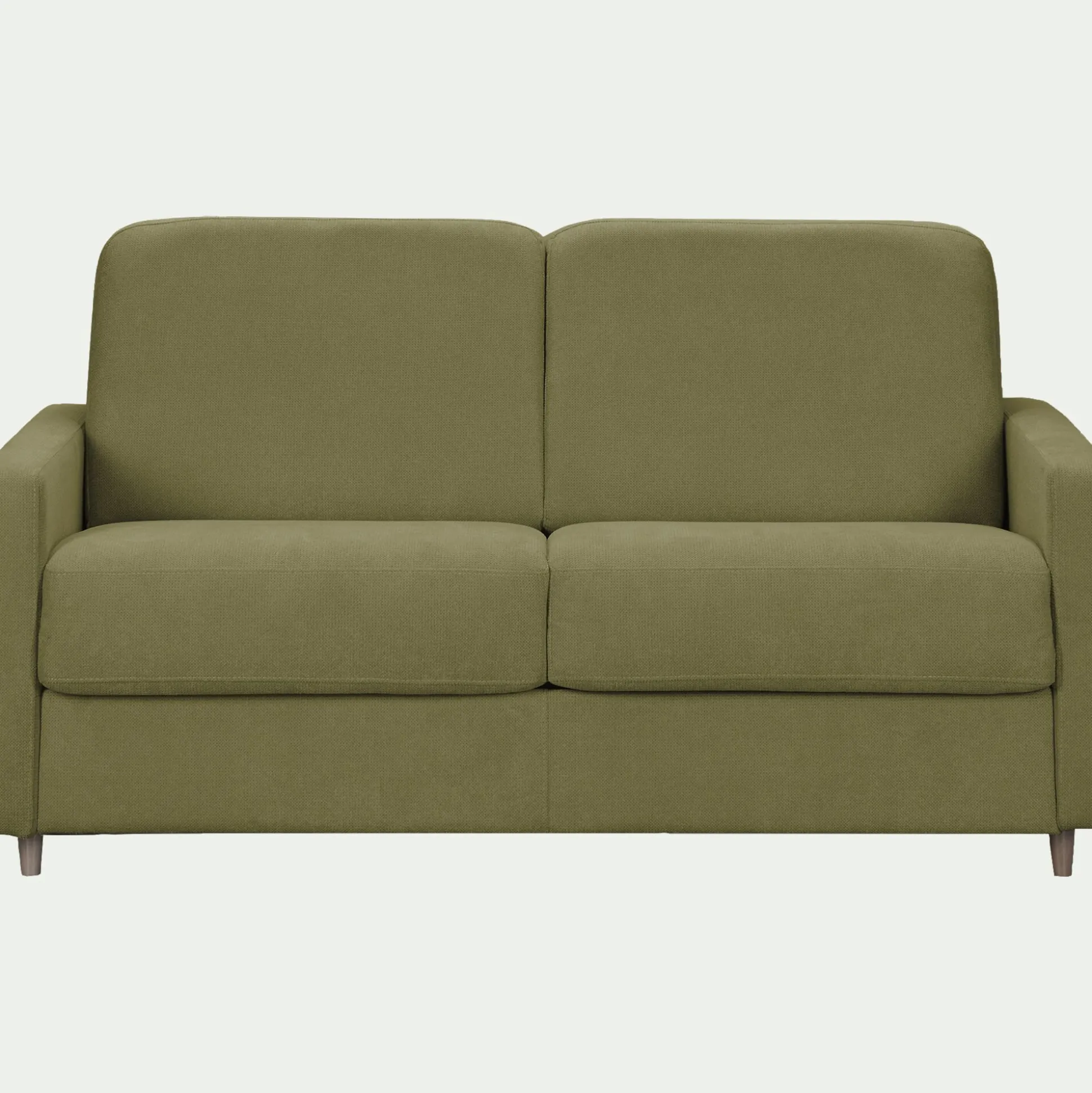 Canapé 3 places convertible en tissu Stella densité 25kg/m3 - vert cèdre