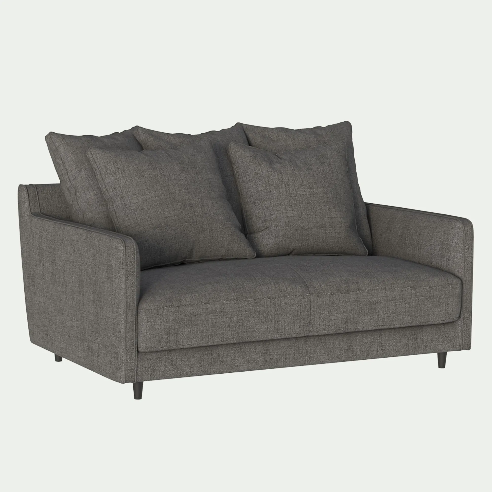 Canapé 2 places convertible en tissu - gris restanque