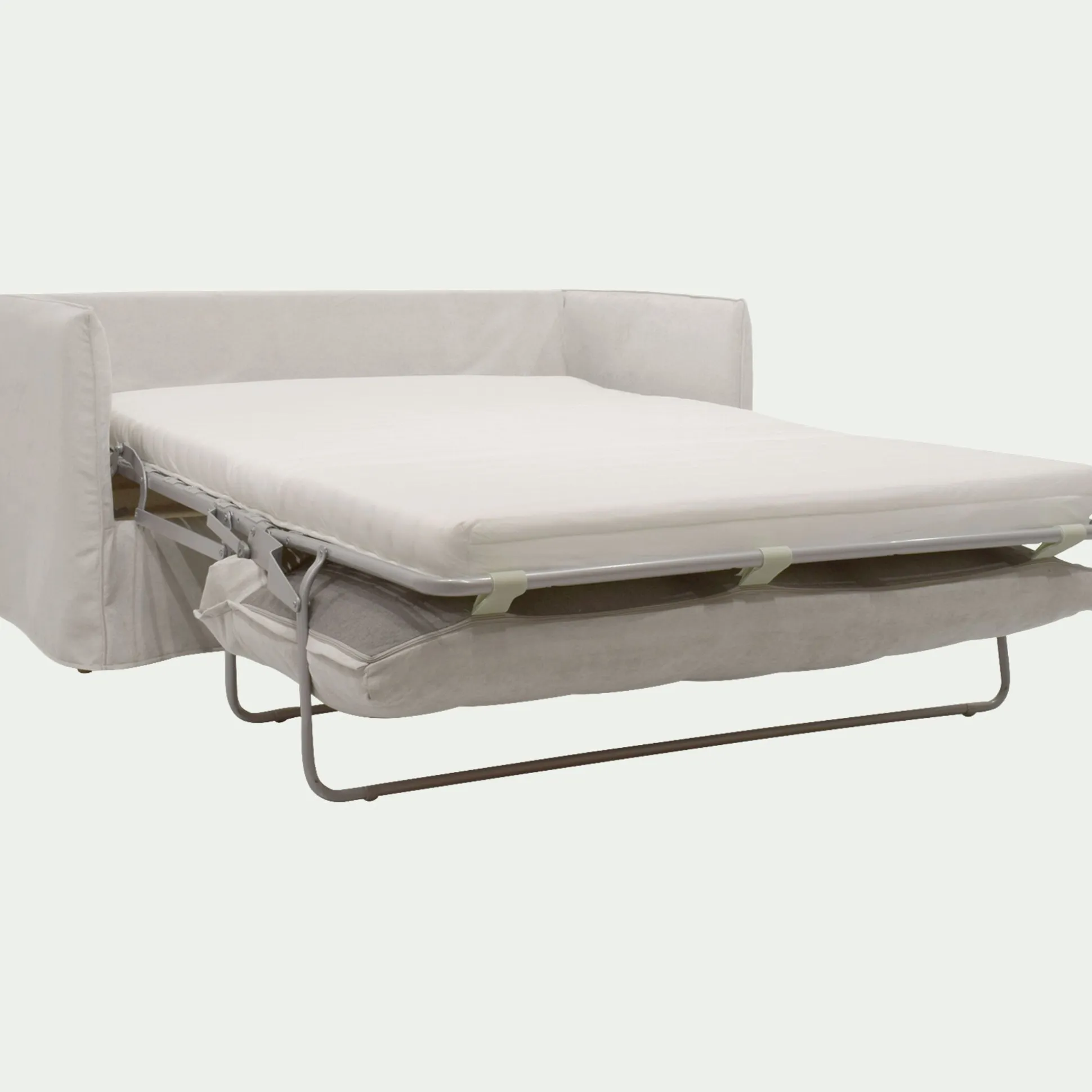 Canapé 2 places convertible en tissu wind - beige alpilles