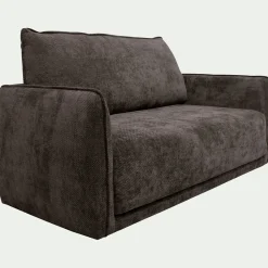 Canapé 3 places convertible en tissu Eden - marron