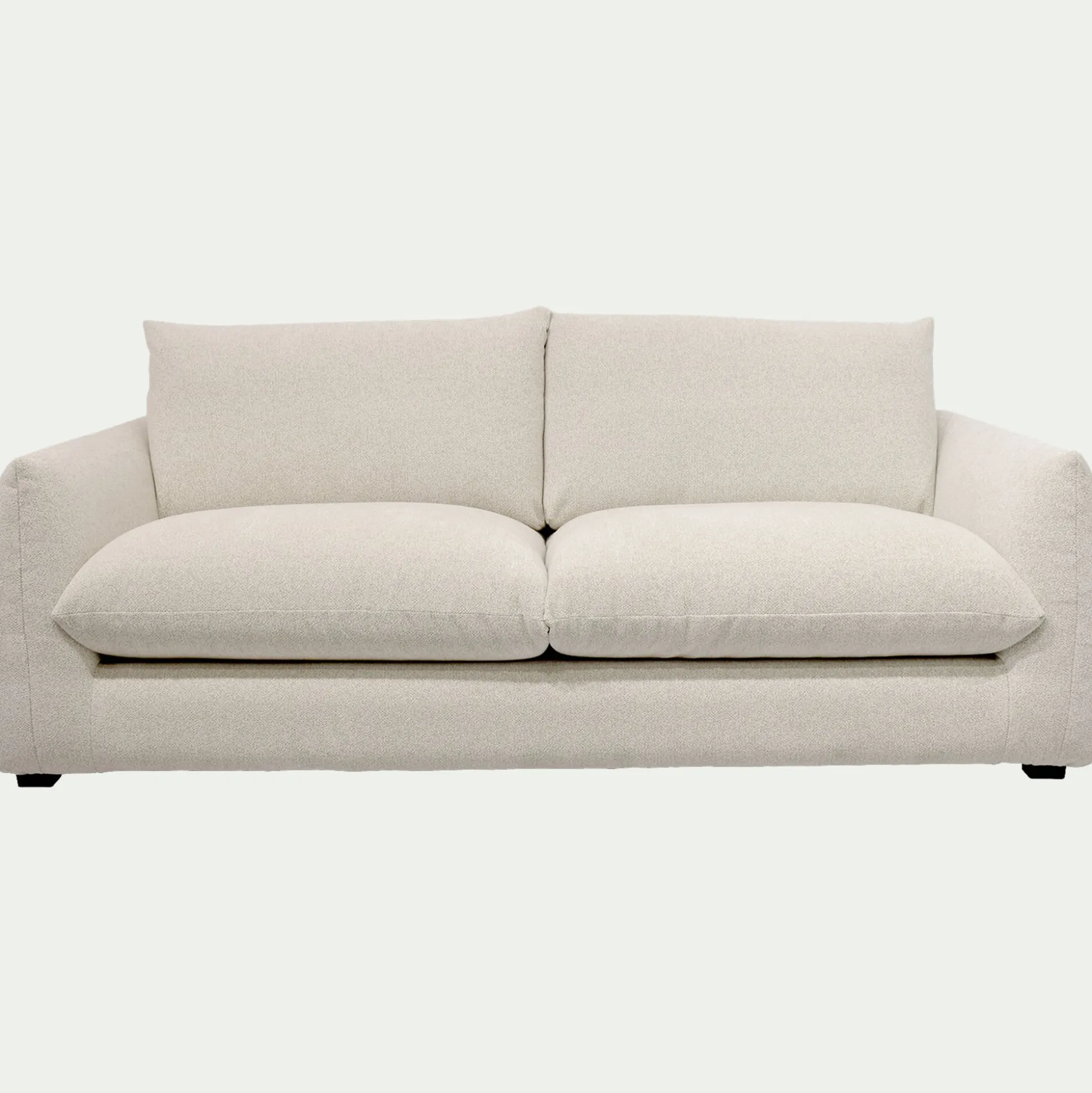 Canapé 3 places convertible en tissu Raven - blanc écru