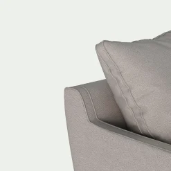 Canapé 3 places convertible en tissu - gris borie
