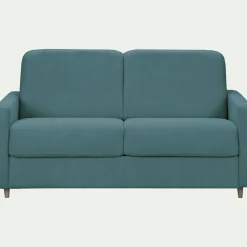 Canapé 3 places convertible en tissu Sogno densité 35kg/m3 - bleu
