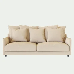 Canapé 4 places convertible en tissu - beige roucas
