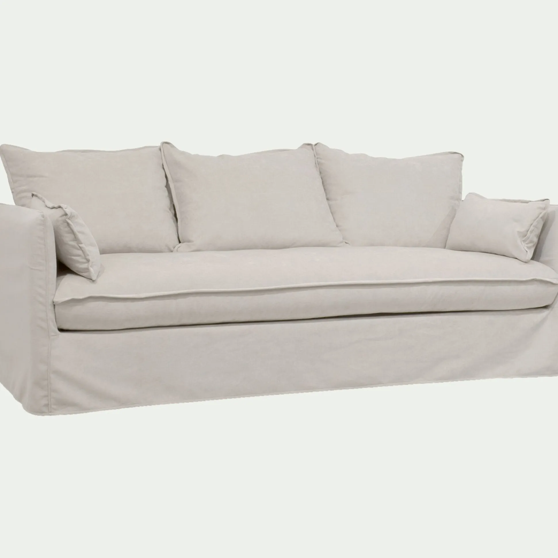 Canapé 4 places convertible en tissu wind - beige alpilles