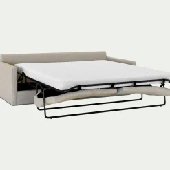 Canapé 4 places convertible en tissu - beige alpilles