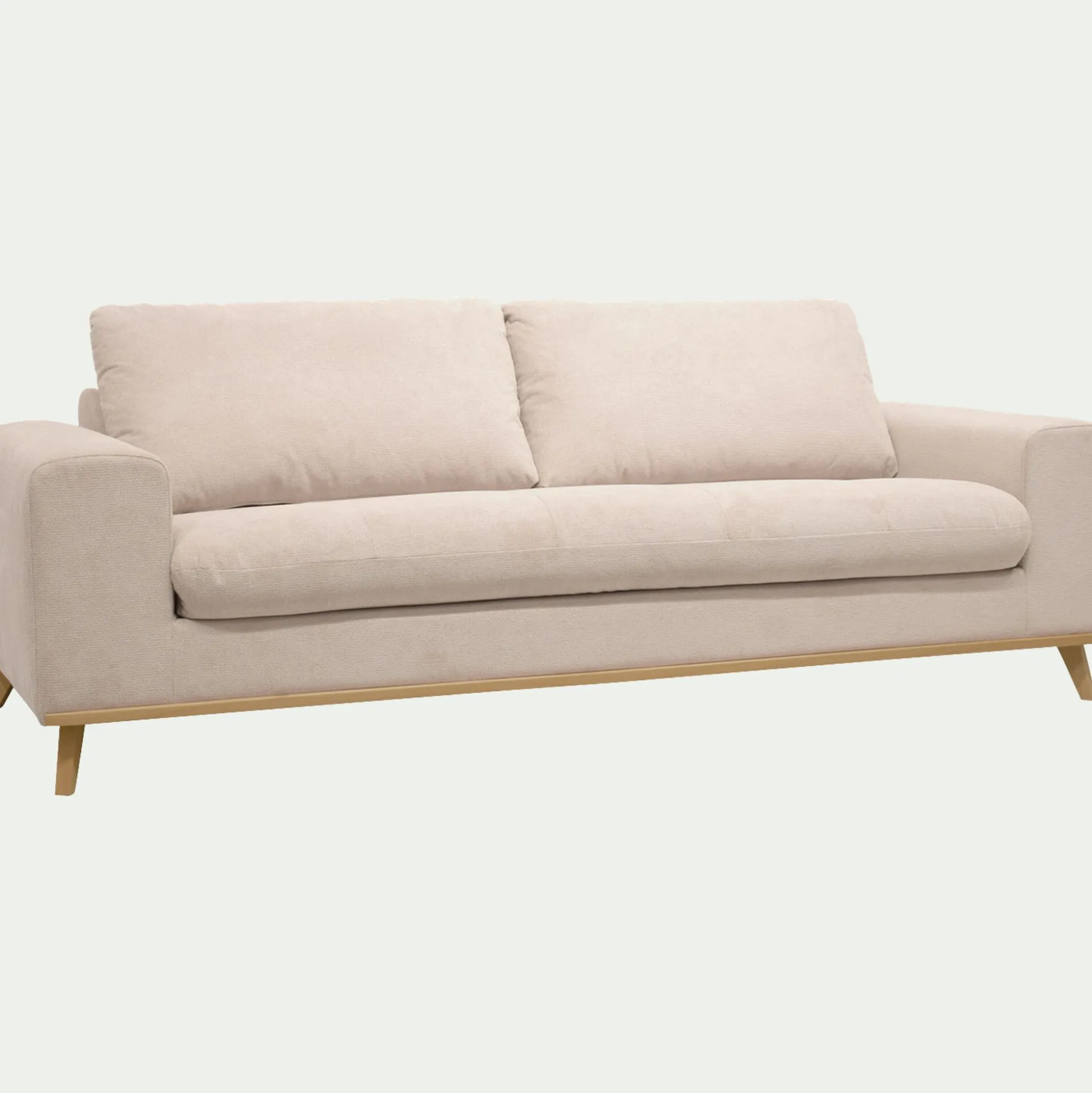 Canapé 4 places convertible en tissu Crown - beige roucas