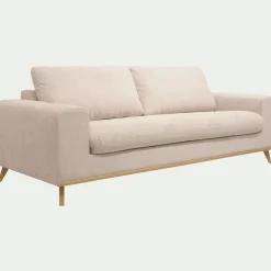 Canapé 4 places convertible en tissu Crown - beige roucas