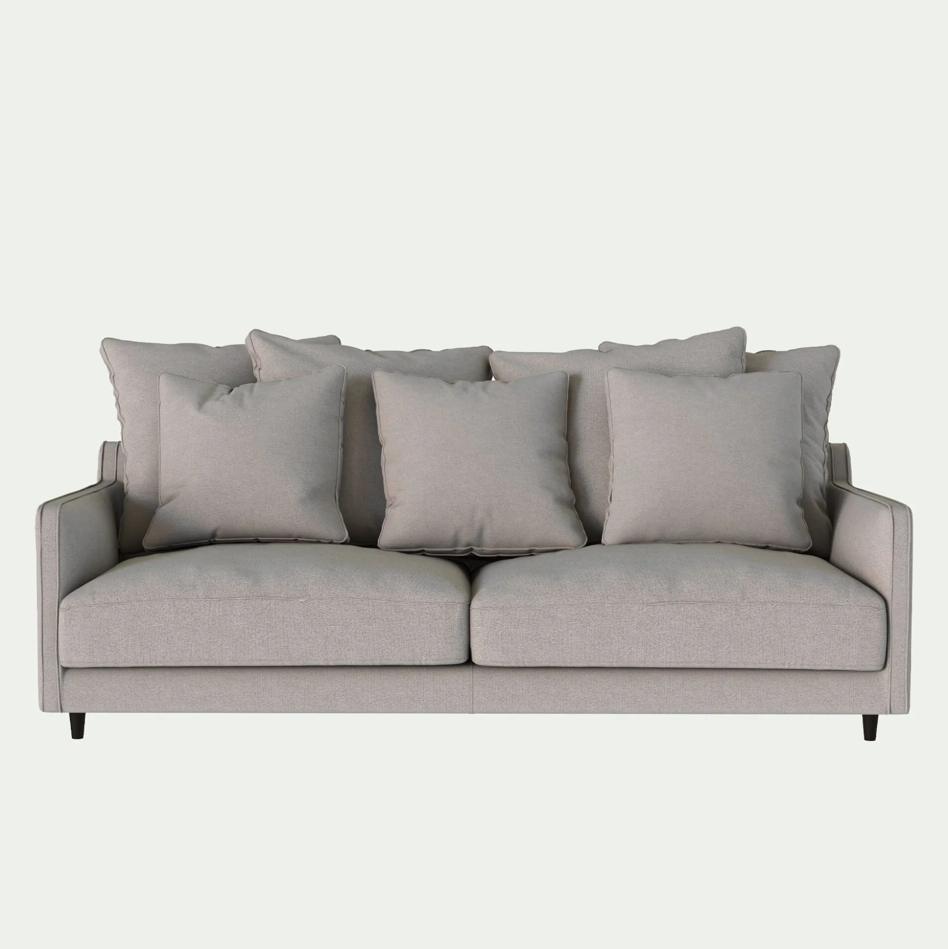 Canapé 4 places convertible en tissu - gris borie