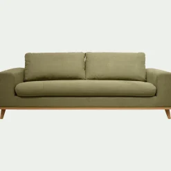 Canapé 4 places convertible en tissu Cosmo - vert kaki