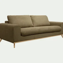 Canapé 4 places convertible en tissu Crown - vert cèdre