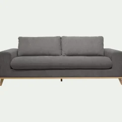 Canapé 4 places convertible en tissu Storm - gris moyen