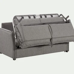 Canapé 4 places convertible en tissu Stella avec matelas densité 25kg/m3 - gris anthracite