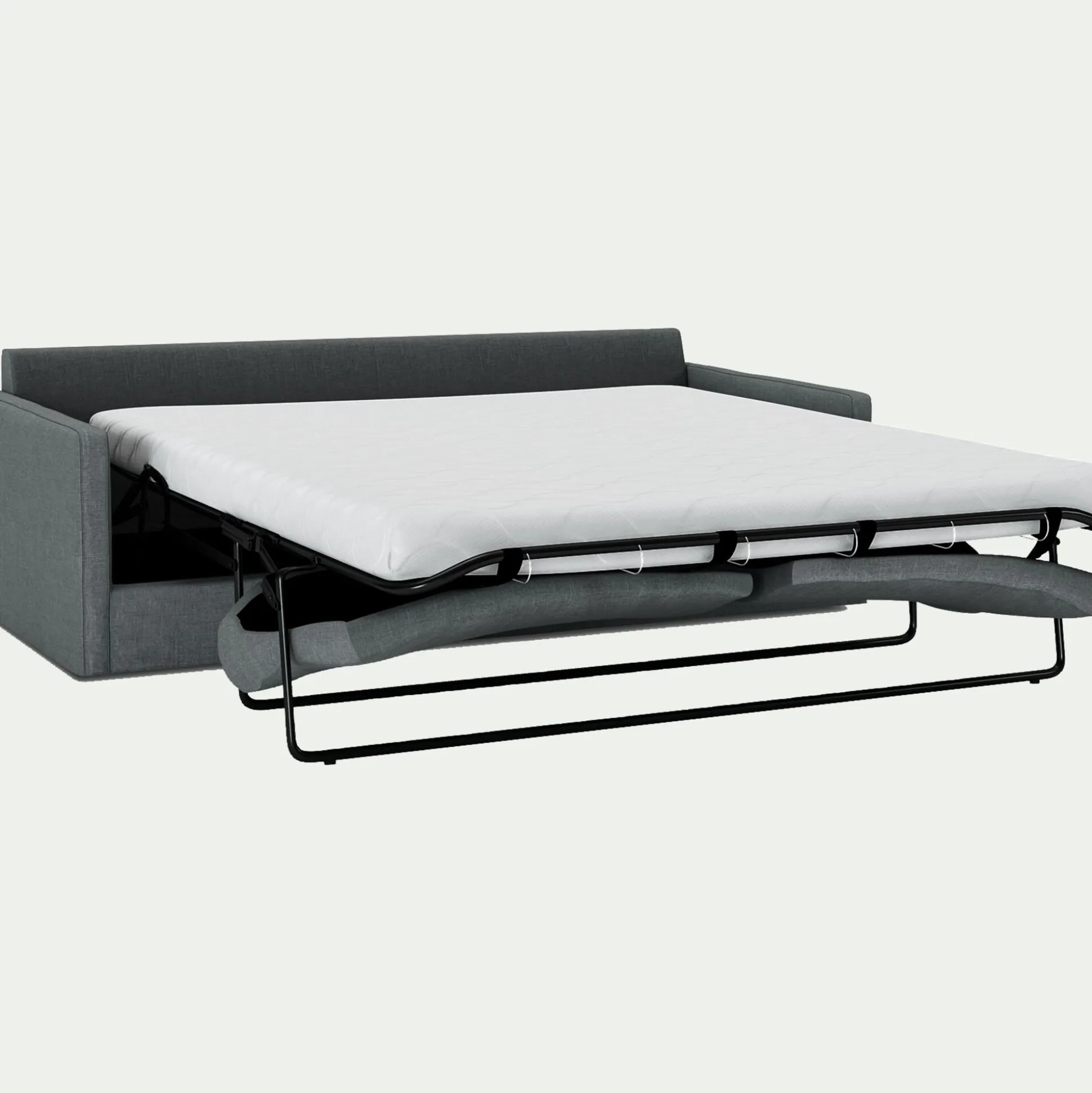 Canapé 4 places convertible en tissu - gris ardoise