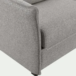 Canapé 4 places convertible en tissu Stella avec matelas densité 25kg/m3 - gris moyen