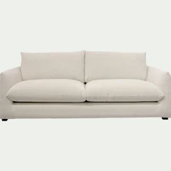 Canapé 4 places convertible en tissu Raven - blanc écru