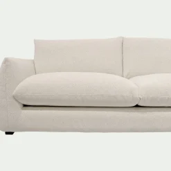 Canapé 4 places convertible en tissu Raven - blanc écru