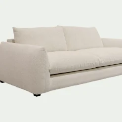 Canapé 4 places convertible en tissu Raven - blanc écru