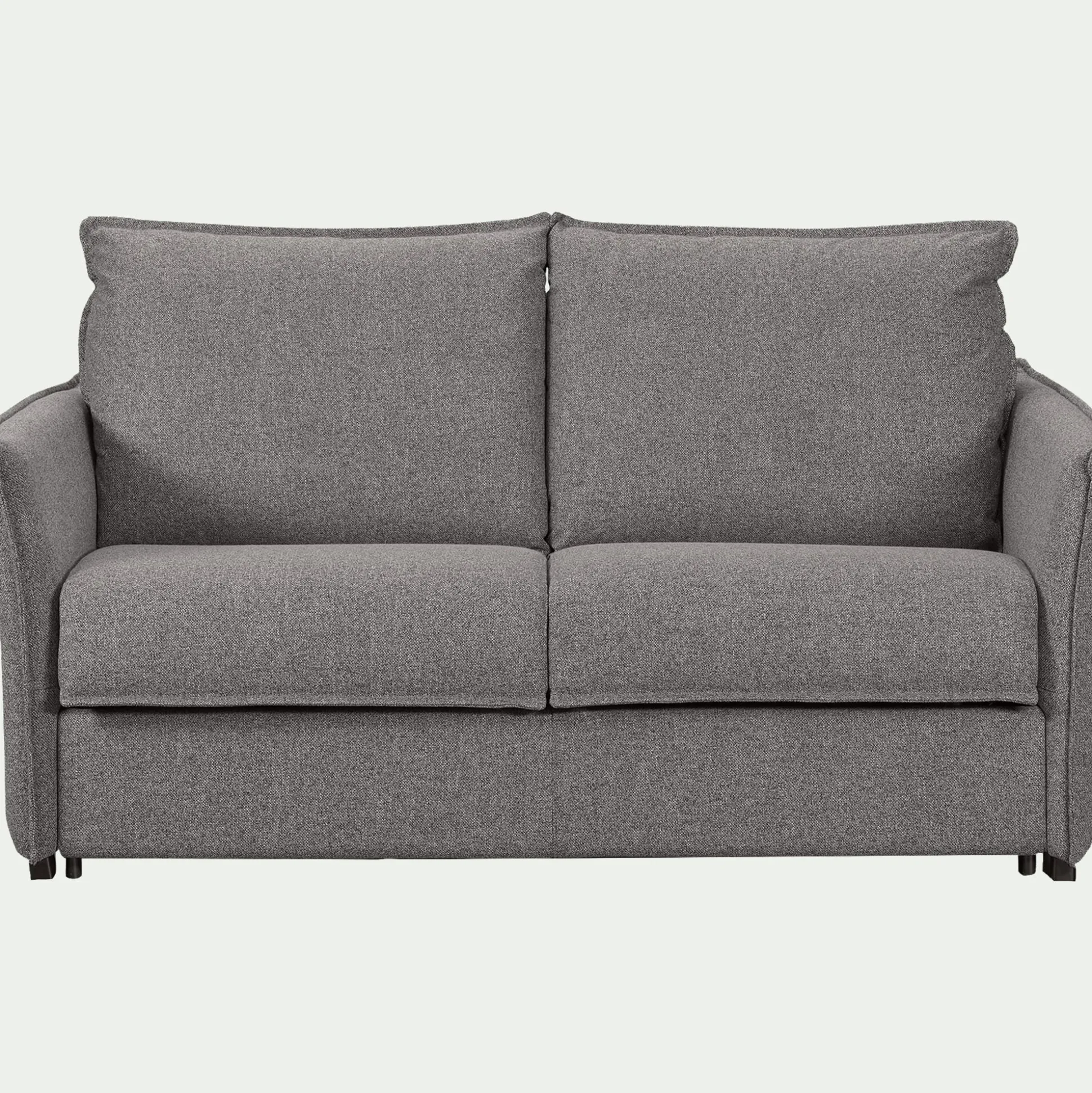Canapé 4 places convertible en tissu Sogno avec matelas densité 35kg/m3 - gris anthracite