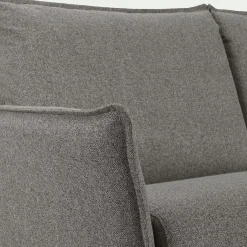 Canapé 4 places convertible en tissu Sogno avec matelas densité 35kg/m3 - gris anthracite